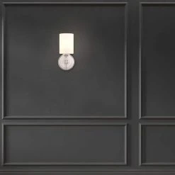 Home Decorators Collection Ayelen 1-Light Brushed Nickel Indoor Wall Sconce, Modern Wall Light -Flora Home Decorators Soldes brushed nickel with clear glass home decorators collection wall sconces 39342 hbu 4f 1000