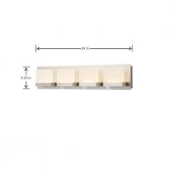 Home Decorators Collection Alberson Collection 4-Light Brushed Nickel LED Vanity Light with Frosted Acrylic Shade -Flora Home Decorators Soldes brushed nickel with frosted glass home decorators collection vanity lighting 28025 hbu 40 1000