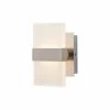 Home Decorators Collection Alberson 5 in. Brushed Nickel 2-Light LED Sconce -Flora Home Decorators Soldes brushed nickel with frosted glass home decorators collection wall sconces 28616 hbur 64 1000
