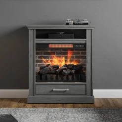 Home Decorators Collection Haswell 30.75 in. Freestanding Electric Fireplace TV Stand in Cashmere -Flora Home Decorators Soldes cashmere home decorators collection freestanding electric fireplaces 2291fm 23 259 31 1000