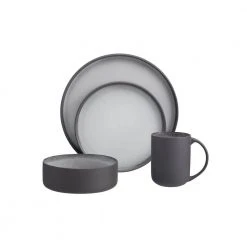 Home Decorators Collection Pierce 16-Piece Charcoal and Shadow Gray Contrast Stoneware Dinnerware Set (Service for 4) 19 Home Decorators Collection Pierce 16-Piece Charcoal and Shadow Gray Contrast Stoneware Dinnerware Set (Service for 4) -Flora Home Decorators Soldes charcoal and shadow gray home decorators collection dinnerware sets hl861650 66 1000