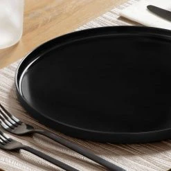 Home Decorators Collection Trenblay Melamine Dinnerware Set in Charcoal Black (Service For 4) -Flora Home Decorators Soldes charcoal black home decorators collection dinnerware sets tpl1105mdsbb 66 1000