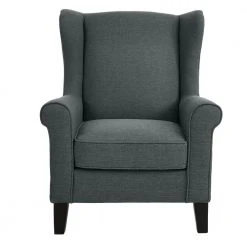 Home Decorators Collection Larkyn Charcoal Upholstered Accent Chair