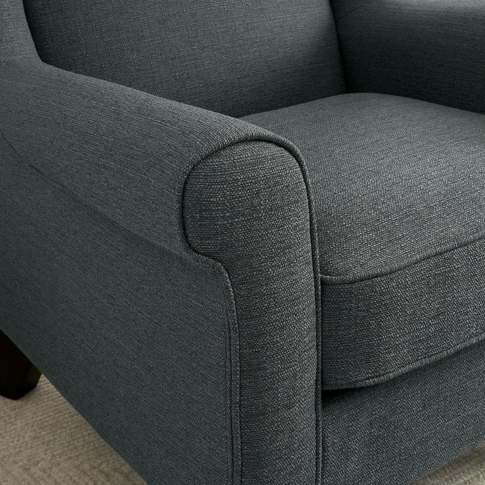 Home Decorators Collection Larkyn Charcoal Upholstered Accent Chair 6 Home Decorators Collection Larkyn Charcoal Upholstered Accent Chair - Image 4