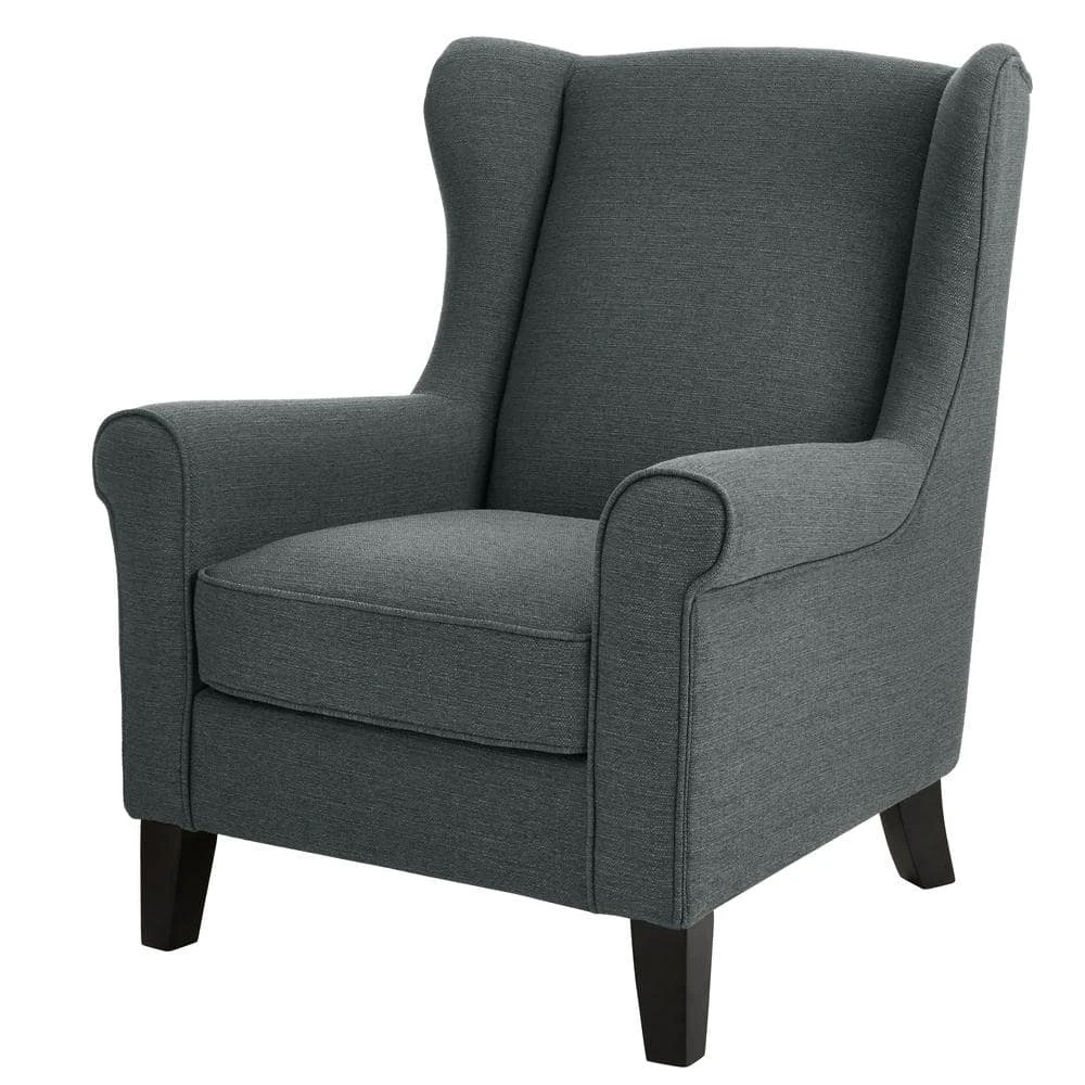 Home Decorators Collection Larkyn Charcoal Upholstered Accent Chair 4 Home Decorators Collection Larkyn Charcoal Upholstered Accent Chair - Image 2