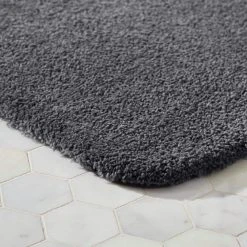 Home Decorators Collection Eloquence Charcoal 24 in. x 40 in. Nylon Machine Washable Bath Mat -Flora Home Decorators Soldes charcoal home decorators collection bathroom rugs bath mats 398827 40 1000