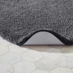 Home Decorators Collection Eloquence Charcoal 24 in. x 40 in. Nylon Machine Washable Bath Mat -Flora Home Decorators Soldes charcoal home decorators collection bathroom rugs bath mats 398827 a0 1000