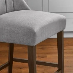 Home Decorators Collection Scotsfield Channel Tufted Upholstered Bar Stools in Charcoal (Set of 2) -Flora Home Decorators Soldes charcoal home decorators collection dining chairs 59 2 a0 1000