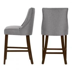 Home Decorators Collection Scotsfield Channel Tufted Upholstered Bar Stools in Charcoal (Set of 2) -Flora Home Decorators Soldes charcoal home decorators collection dining chairs 59 2 c3 1000