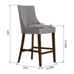 Home Decorators Collection Scotsfield Channel Tufted Upholstered Bar Stools in Charcoal (Set of 2) -Flora Home Decorators Soldes charcoal home decorators collection dining chairs 59 2 e1 1000