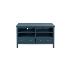 Home Decorators Collection Whitehaven Charleston Teal Wood TV stand with Adjustable Shelves and Two Drawers (45 in. W x 26 in. H)