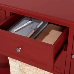 Home Decorators Collection Burton 56 in. Red Standard Rectangle Wood Console Table with Drawers -Flora Home Decorators Soldes chili home decorators collection console tables sk19337r2 c 1d 1000