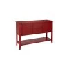 Home Decorators Collection Burton 56 in. Red Standard Rectangle Wood Console Table with Drawers