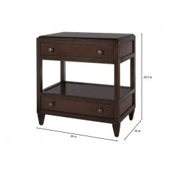 Home Decorators Collection Bonterra 2-Drawer Chocolate Nightstand (32.5 in. W x 21.65 in. D x 30.25 in. H) -Flora Home Decorators Soldes chocolate home decorators collection nightstands hd 002 ns ch 40 1000