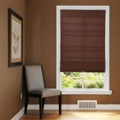 Home Decorators Collection Cordless Light Filtering Fabric Roman Shade 33X64 Chocolate -Flora Home Decorators Soldes chocolate home decorators collection roman shades rsfd3364 31 1000