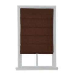 Home Decorators Collection Cordless Blackout Fabric Roman Shade 27X64 Chocolate