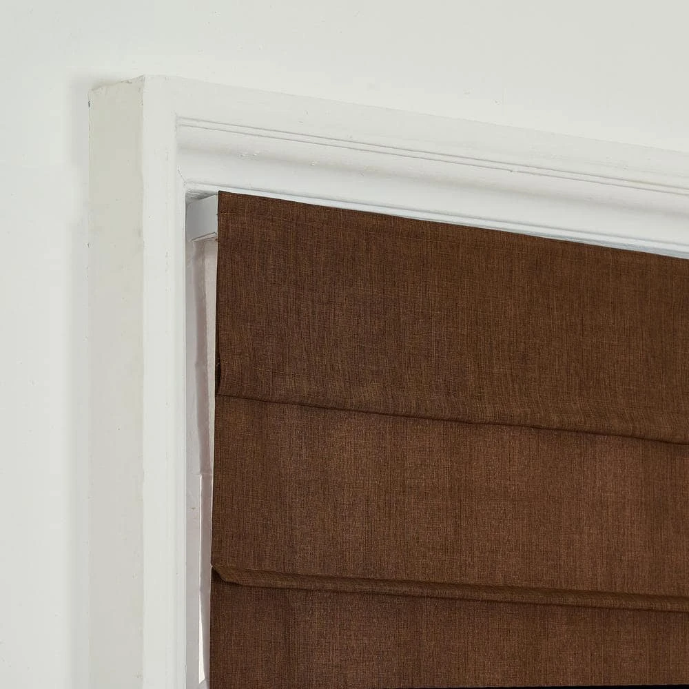 Home Decorators Collection Cordless Blackout Fabric Roman Shade 29X64 Chocolate 7 Home Decorators Collection Cordless Blackout Fabric Roman Shade 29X64 Chocolate - Image 5