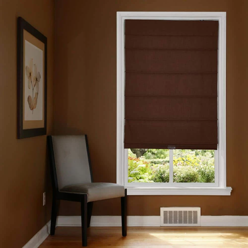 Home Decorators Collection Cordless Blackout Fabric Roman Shade 34X64 Chocolate 8 Home Decorators Collection Cordless Blackout Fabric Roman Shade 34X64 Chocolate - Image 6