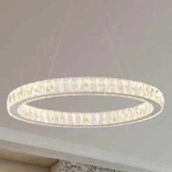 Home Decorators Collection 24 in. Chrome Integrated LED Pendant with Clear Crystals 16 Home Decorators Collection 24 in. Chrome Integrated LED Pendant with Clear Crystals -Flora Home Decorators Soldes chrome home decorators collection chandeliers 20748 001 44 1000