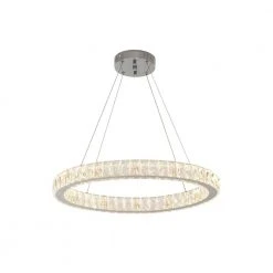 Home Decorators Collection 24 in. Chrome Integrated LED Pendant with Clear Crystals 13 Home Decorators Collection 24 in. Chrome Integrated LED Pendant with Clear Crystals -Flora Home Decorators Soldes chrome home decorators collection chandeliers 20748 001 c3 1000