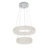 Home Decorators Collection Wesley Park 150-Watt Integrated LED Chrome Pendant Hanging Light with Clear Round Acrylic Ring Shades -Flora Home Decorators Soldes chrome home decorators collection chandeliers 21222 64 1000