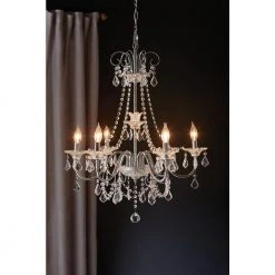 Home Decorators Collection Canterbury Park 6-Light Chrome Crystal Chandelier -Flora Home Decorators Soldes chrome home decorators collection chandeliers 29360 hbu 44 1000