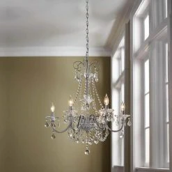 Home Decorators Collection Canterbury Park 6-Light Chrome Crystal Chandelier -Flora Home Decorators Soldes chrome home decorators collection chandeliers 29360 hbu 77 1000