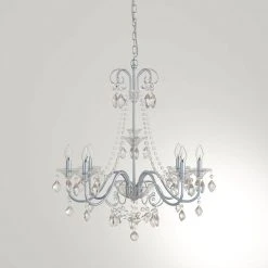Home Decorators Collection Canterbury Park 6-Light Chrome Crystal Chandelier -Flora Home Decorators Soldes chrome home decorators collection chandeliers 29360 hbu d4 1000