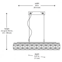 Home Decorators Collection Keighley 36 in. Integrated LED Chrome Modern Linear Chandelier for Dining Room or Kitchen Island with Crystal Shade -Flora Home Decorators Soldes chrome home decorators collection chandeliers 7151 ndm 77 1000