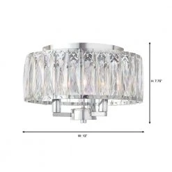 Home Decorators Collection Atherton 3-Light Chrome Flush Mount -Flora Home Decorators Soldes chrome home decorators collection flush mount lights 34762 hbu 40 1000
