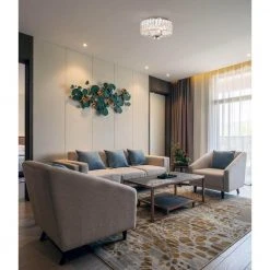 Home Decorators Collection Atherton 3-Light Chrome Flush Mount -Flora Home Decorators Soldes chrome home decorators collection flush mount lights 34762 hbu 76 1000