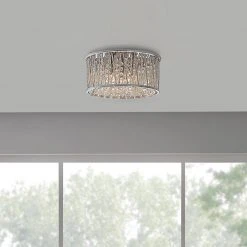 Home Decorators Collection Saynsberry 11.5 in. 3-Light Polished Chrome and Crystal Drum Shape Flush Mount Bedroom Ceiling Light Fixture 20 Home Decorators Collection Saynsberry 11.5 in. 3-Light Polished Chrome and Crystal Drum Shape Flush Mount Bedroom Ceiling Light Fixture -Flora Home Decorators Soldes chrome home decorators collection flush mount lights 4411 ndm 4f 1000