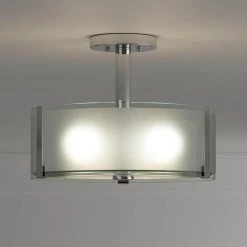 Home Decorators Collection Bourland 14 in. 3-Light Polished Chrome Semi-Flush Mount Kitchen Ceiling Light with Glass Drum Shade -Flora Home Decorators Soldes chrome home decorators collection flush mount lights cp0902 c3 1000