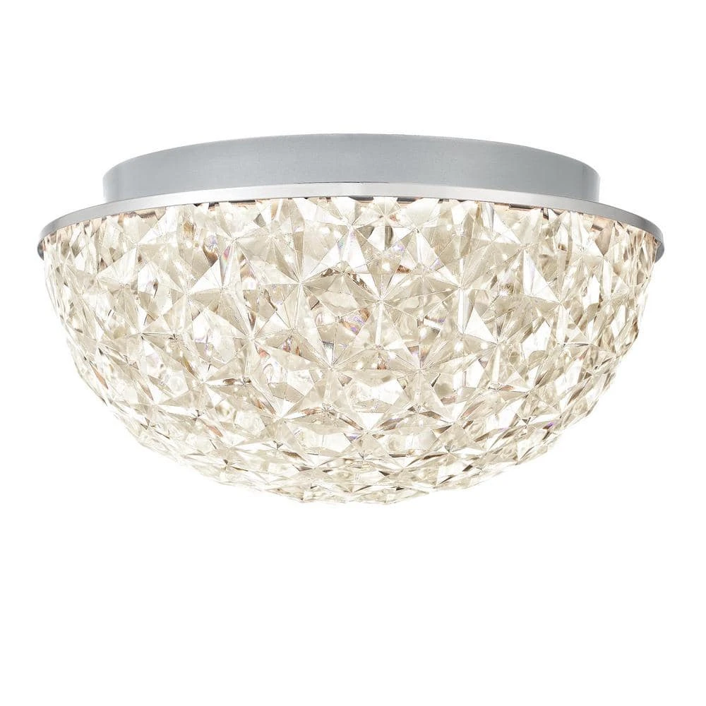 Home Decorators Collection Ellis Place 12.25 in. Chrome LED Round Flush Mount, Modern Ceiling Light 9 Home Decorators Collection Ellis Place 12.25 in. Chrome LED Round Flush Mount, Modern Ceiling Light - Image 7
