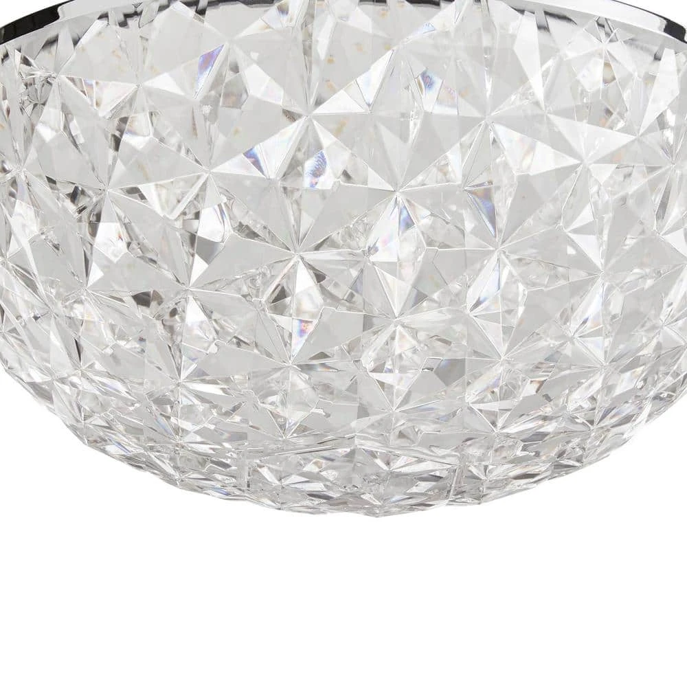 Home Decorators Collection Ellis Place 12.25 in. Chrome LED Round Flush Mount, Modern Ceiling Light 7 Home Decorators Collection Ellis Place 12.25 in. Chrome LED Round Flush Mount, Modern Ceiling Light - Image 5