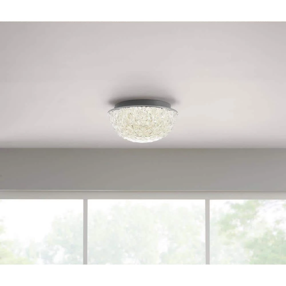 Home Decorators Collection Ellis Place 12.25 in. Chrome LED Round Flush Mount, Modern Ceiling Light 13 Home Decorators Collection Ellis Place 12.25 in. Chrome LED Round Flush Mount, Modern Ceiling Light - Image 11
