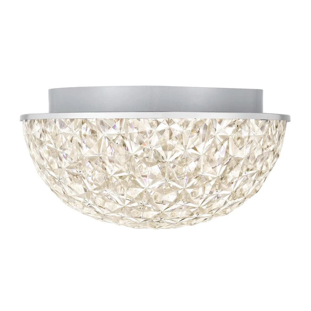 Home Decorators Collection Ellis Place 12.25 in. Chrome LED Round Flush Mount, Modern Ceiling Light 8 Home Decorators Collection Ellis Place 12.25 in. Chrome LED Round Flush Mount, Modern Ceiling Light - Image 6