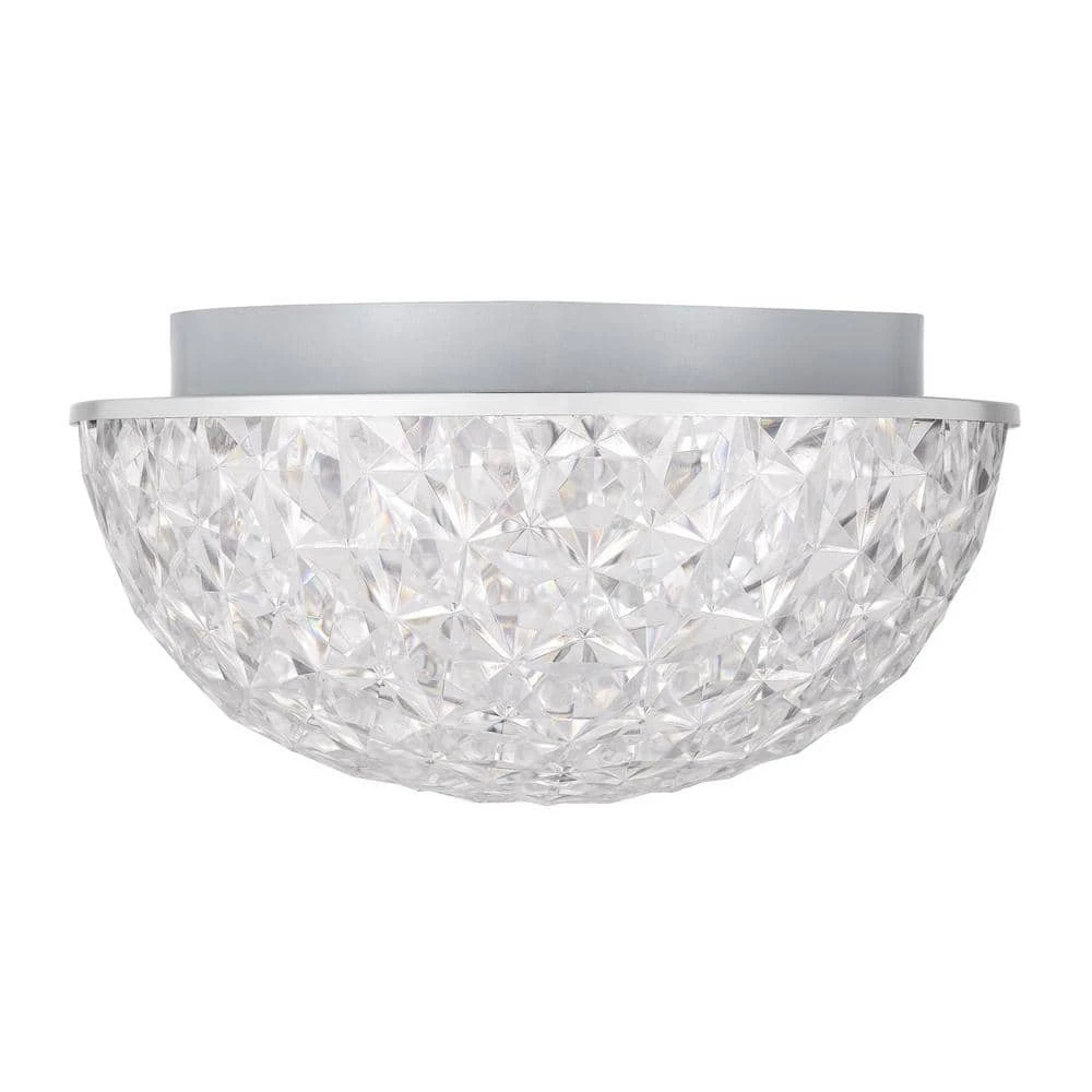 Home Decorators Collection Ellis Place 12.25 in. Chrome LED Round Flush Mount, Modern Ceiling Light 12 Home Decorators Collection Ellis Place 12.25 in. Chrome LED Round Flush Mount, Modern Ceiling Light - Image 10