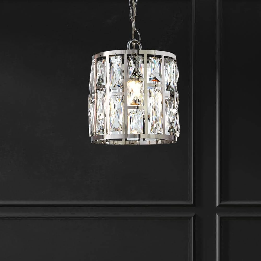 Home Decorators Collection Kristella 1-Light Crystal and Chrome Pendant 12 Home Decorators Collection Kristella 1-Light Crystal and Chrome Pendant - Image 10
