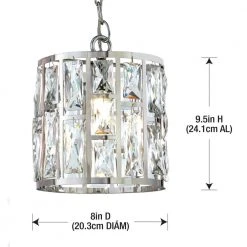 Home Decorators Collection Kristella 1-Light Crystal and Chrome Pendant 20 Home Decorators Collection Kristella 1-Light Crystal and Chrome Pendant -Flora Home Decorators Soldes chrome home decorators collection pendant lights 30685 hbu 4f 1000