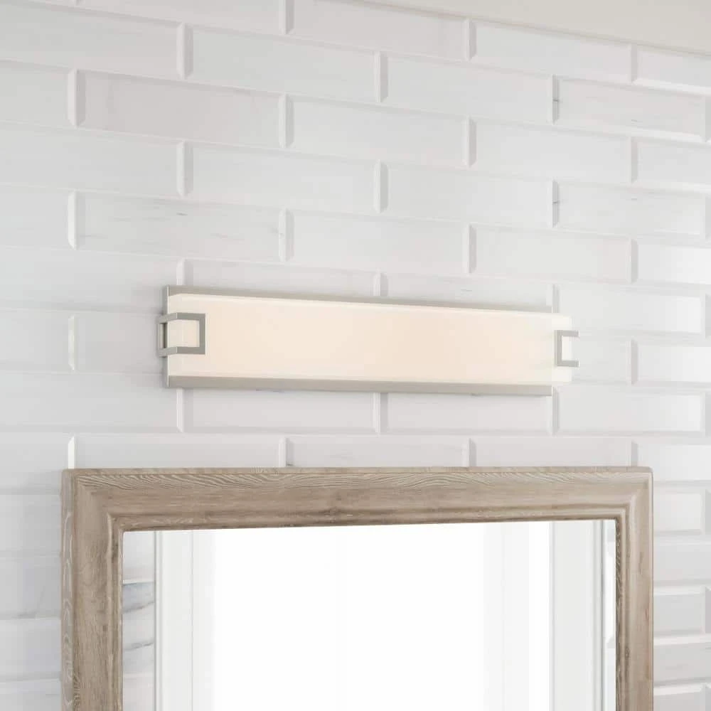 Home Decorators Collection Grandale 23.25 in. Chrome LED Vanity Light 7 Home Decorators Collection Grandale 23.25 in. Chrome LED Vanity Light - Image 5