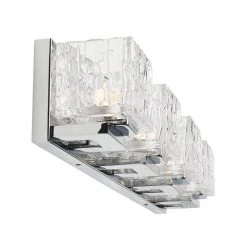 Home Decorators Collection Tulianne 75-Watt Equivalent 4-Light Chrome LED Vanity Light with Clear Cube Glass -Flora Home Decorators Soldes chrome home decorators collection vanity lighting 22844 76 1000