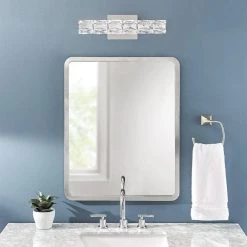 Home Decorators Collection Keighley 18 in. 1-Light Chrome LED Crystal Bathroom Vanity Light Fixture Bar -Flora Home Decorators Soldes chrome home decorators collection vanity lighting 4151 ndm 18 31 1000