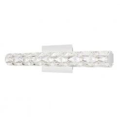 Home Decorators Collection Keighley 18 in. 1-Light Chrome LED Crystal Bathroom Vanity Light Fixture Bar -Flora Home Decorators Soldes chrome home decorators collection vanity lighting 4151 ndm 18 66 1000