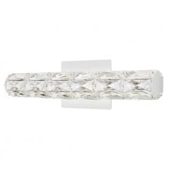 Home Decorators Collection Keighley 24 in. 1-Light Chrome Integrated LED Bathroom Vanity Light Bar with Crystal Shade -Flora Home Decorators Soldes chrome home decorators collection vanity lighting 4151 ndm 66 1000