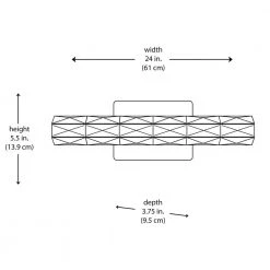 Home Decorators Collection Keighley 24 in. 1-Light Chrome Integrated LED Bathroom Vanity Light Bar with Crystal Shade -Flora Home Decorators Soldes chrome home decorators collection vanity lighting 4151 ndm 77 1000