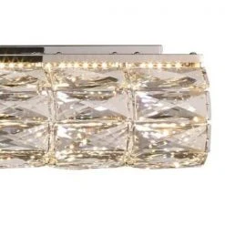 Home Decorators Collection Keighley 24 in. 1-Light Chrome Integrated LED Bathroom Vanity Light Bar with Crystal Shade -Flora Home Decorators Soldes chrome home decorators collection vanity lighting 4151 ndm c3 1000