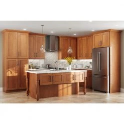 Home Decorators Collection Hargrove Assembled 12x34.5x24 in. Plywood Shaker Base Kitchen Cabinet Left Soft Close in Stained Cinnamon -Flora Home Decorators Soldes cinnamon stain home decorators collection assembled kitchen cabinets b12l hcn 31 1000