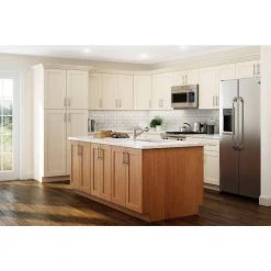Home Decorators Collection Hargrove Assembled 12x34.5x24 in. Plywood Shaker Base Kitchen Cabinet Left Soft Close in Stained Cinnamon -Flora Home Decorators Soldes cinnamon stain home decorators collection assembled kitchen cabinets b12l hcn 44 1000
