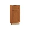 Home Decorators Collection Hargrove Assembled 12x34.5x24 in. Plywood Shaker Base Kitchen Cabinet Left Soft Close in Stained Cinnamon